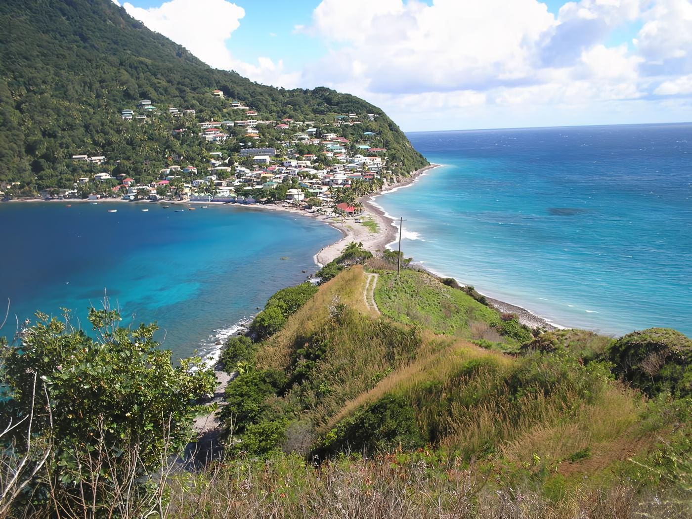 Playa Dominica en el Caribe