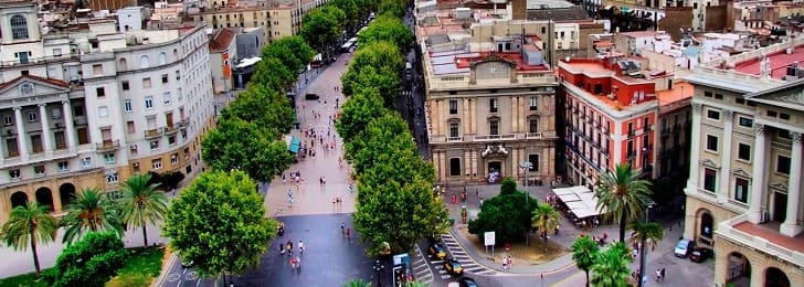 Las Ramblas en  Barcelona