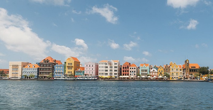 Edificios del Handelskade en Willemstad Curacao