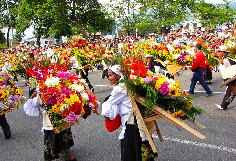 Silleteros en la Feria de las flores Medellín